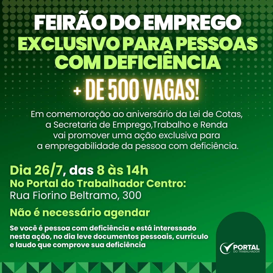 Itapevi terá Feirão do Emprego com 500 vagas no setor de logística